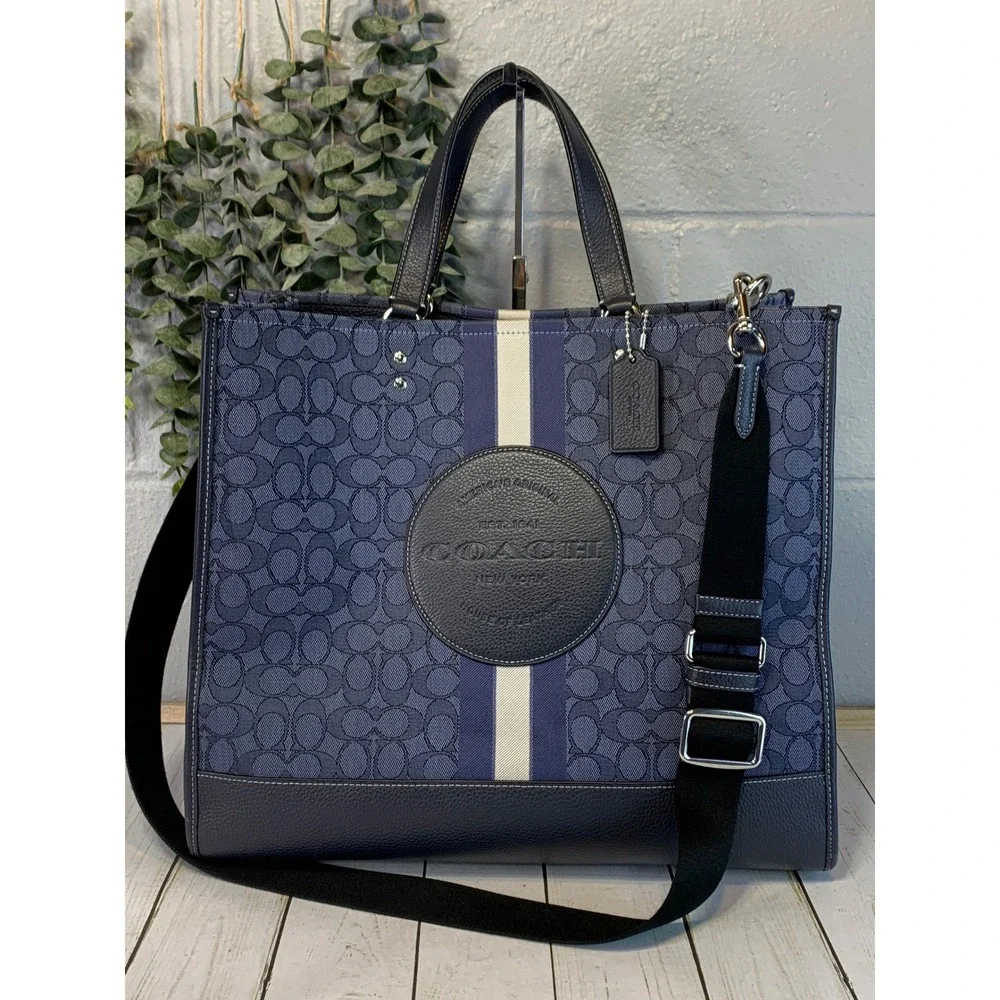 coach women's bags coach dempsey signature jacquard tote travel bag Coach | Bags | Coach Dempsey Tote Bag 4 In Signature Jacquard With Stripe And  Coach Patch